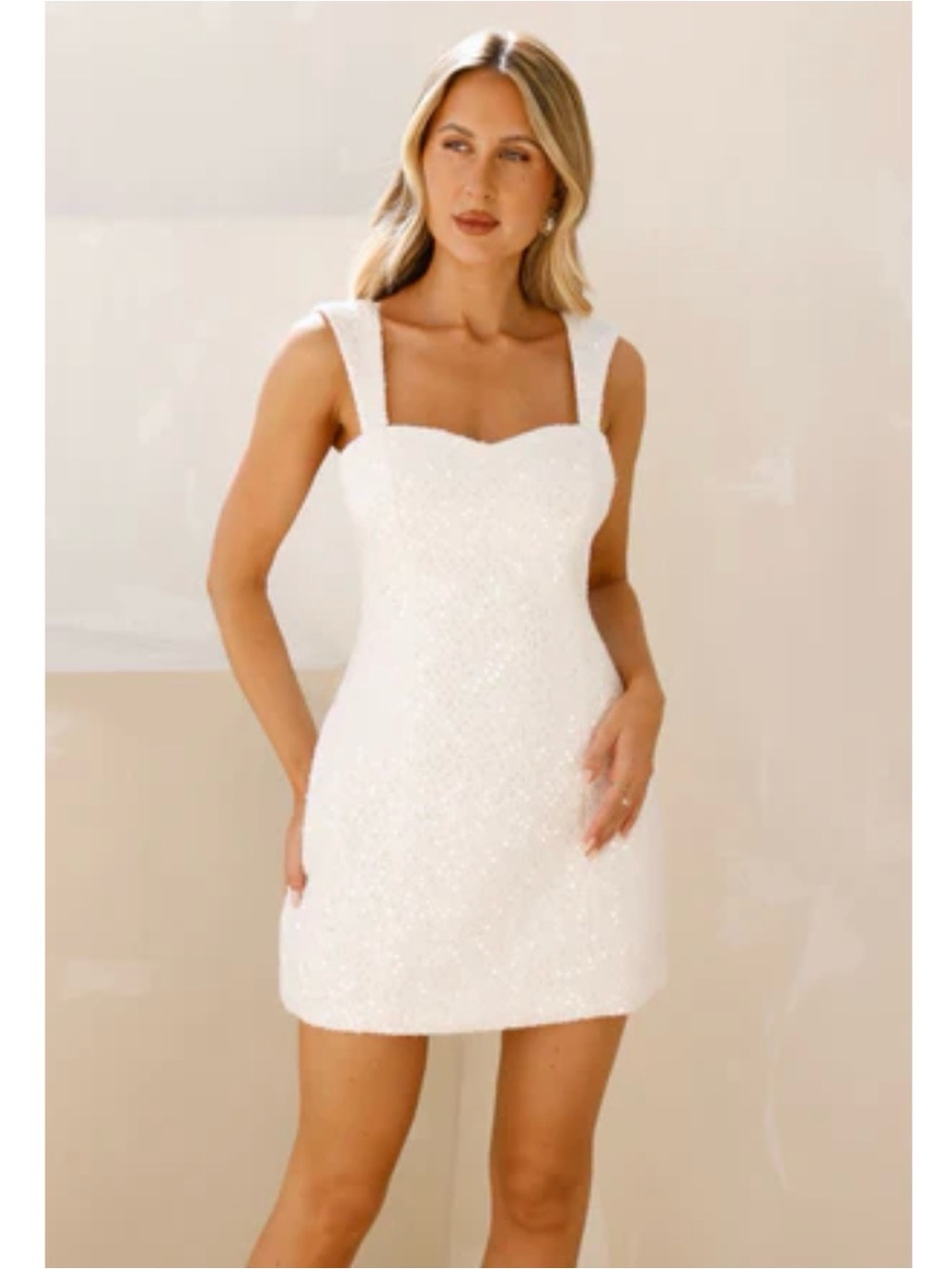 White Sequin Dress